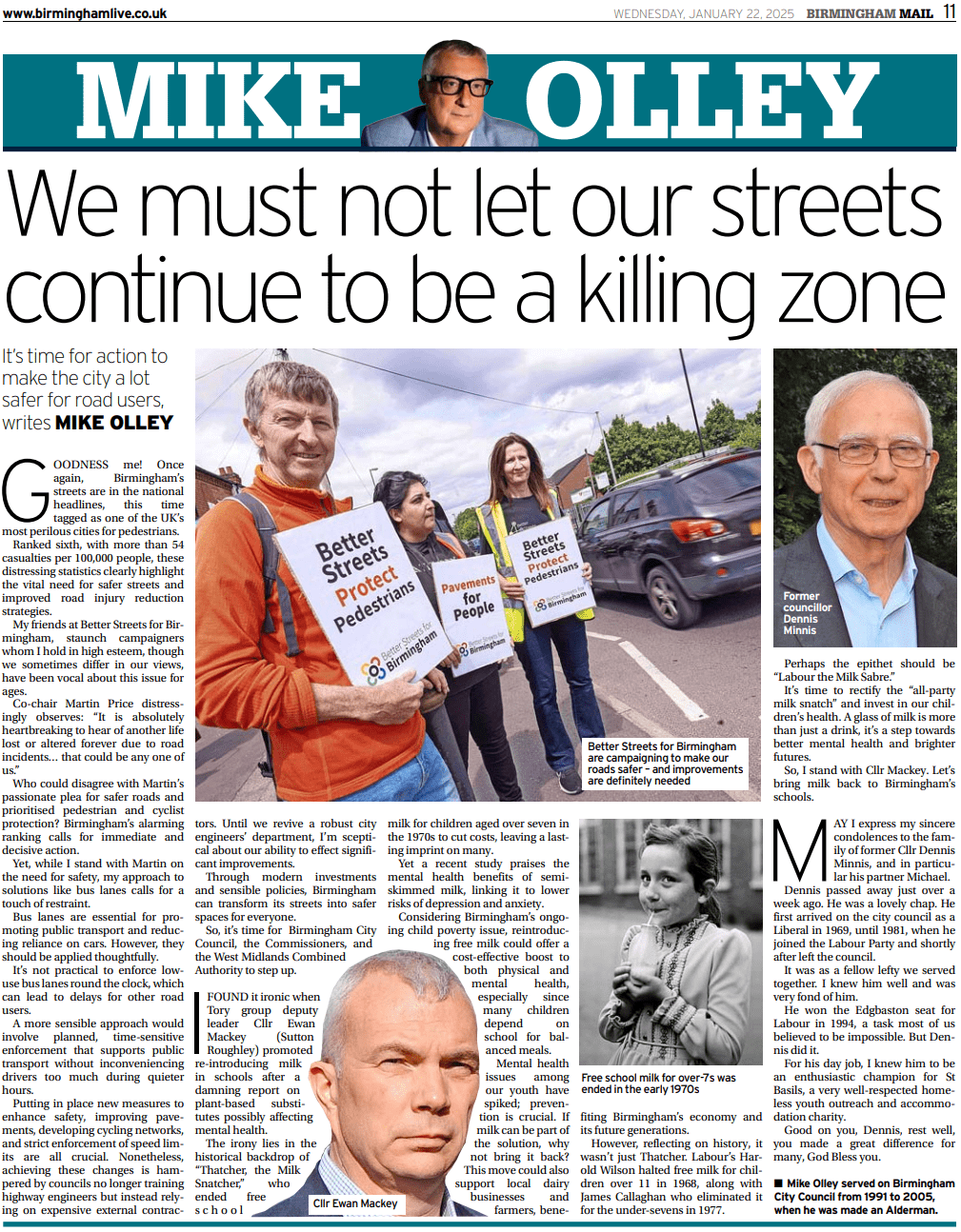 Image of Mike Olley's latest column in the Birmingham Mail